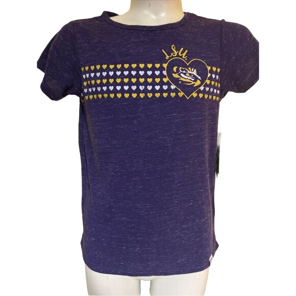 New LSU Louisiana State Tigers Colosseum T-Shirt Short Sleeve Girls M 7-8 - Picture 1 of 6